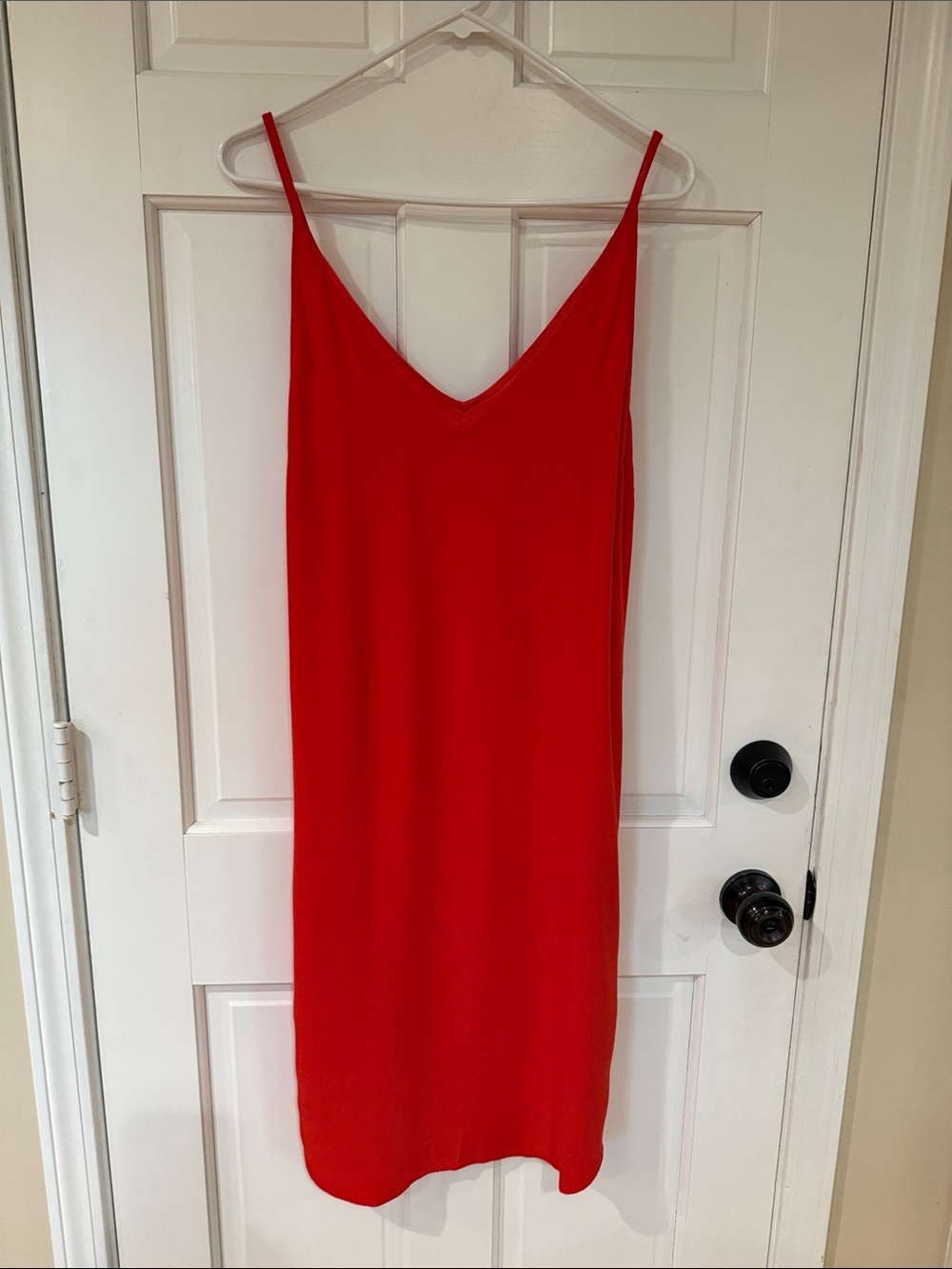 Gentle Fawn Winslet Red Slip Mini Dress with V-Neck S